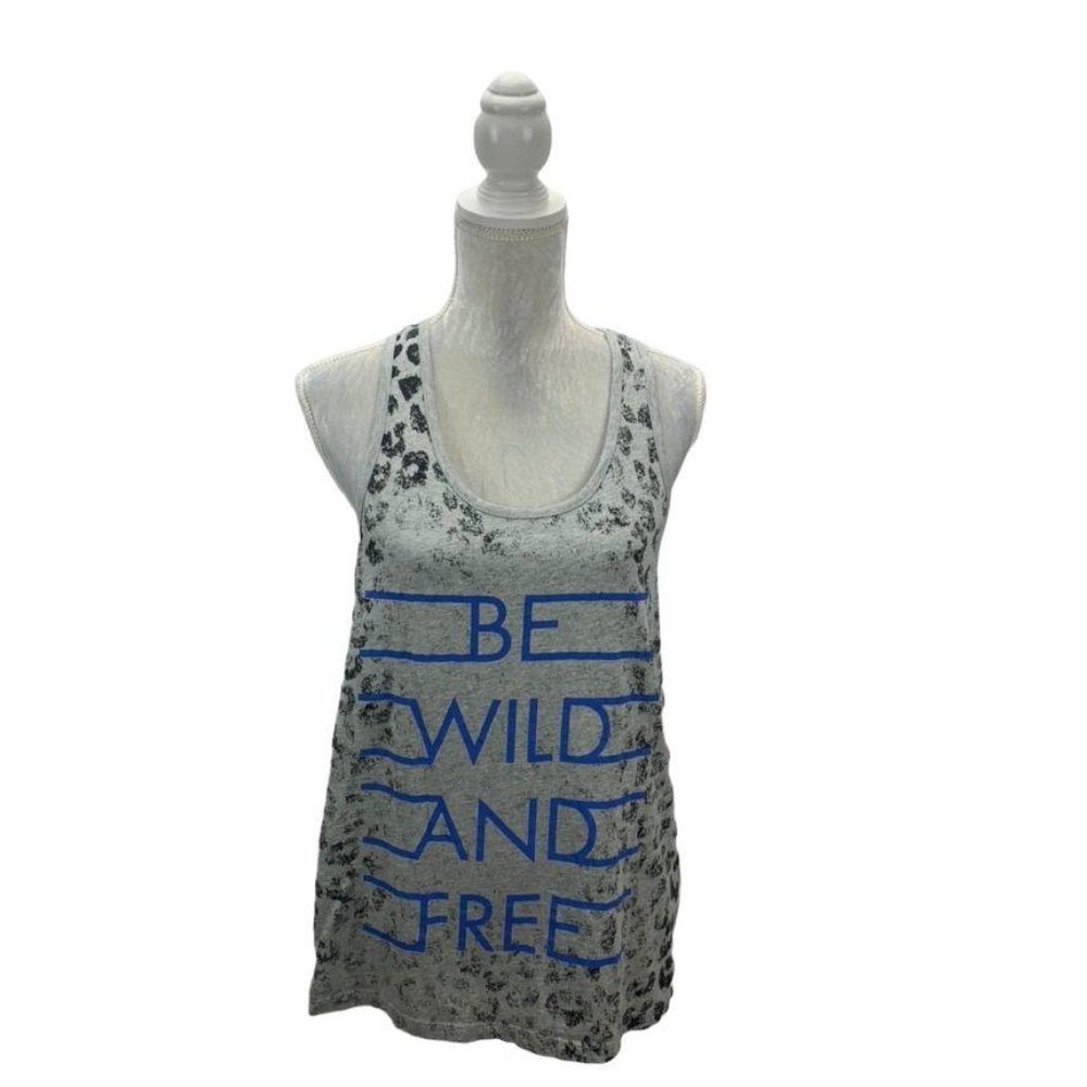 Bongo Tank Top Cotton Be Wild And Free Graphic‎ L